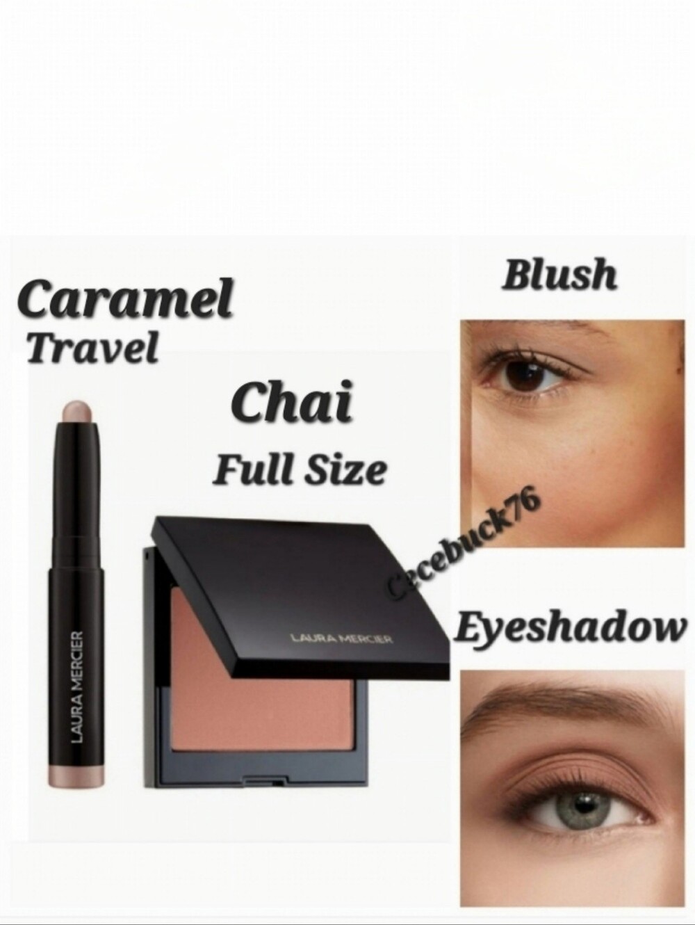 🌺Laura Mercier Winter Interlude Eye and Cheek Set Chai Blush Caramel Eyeshadow